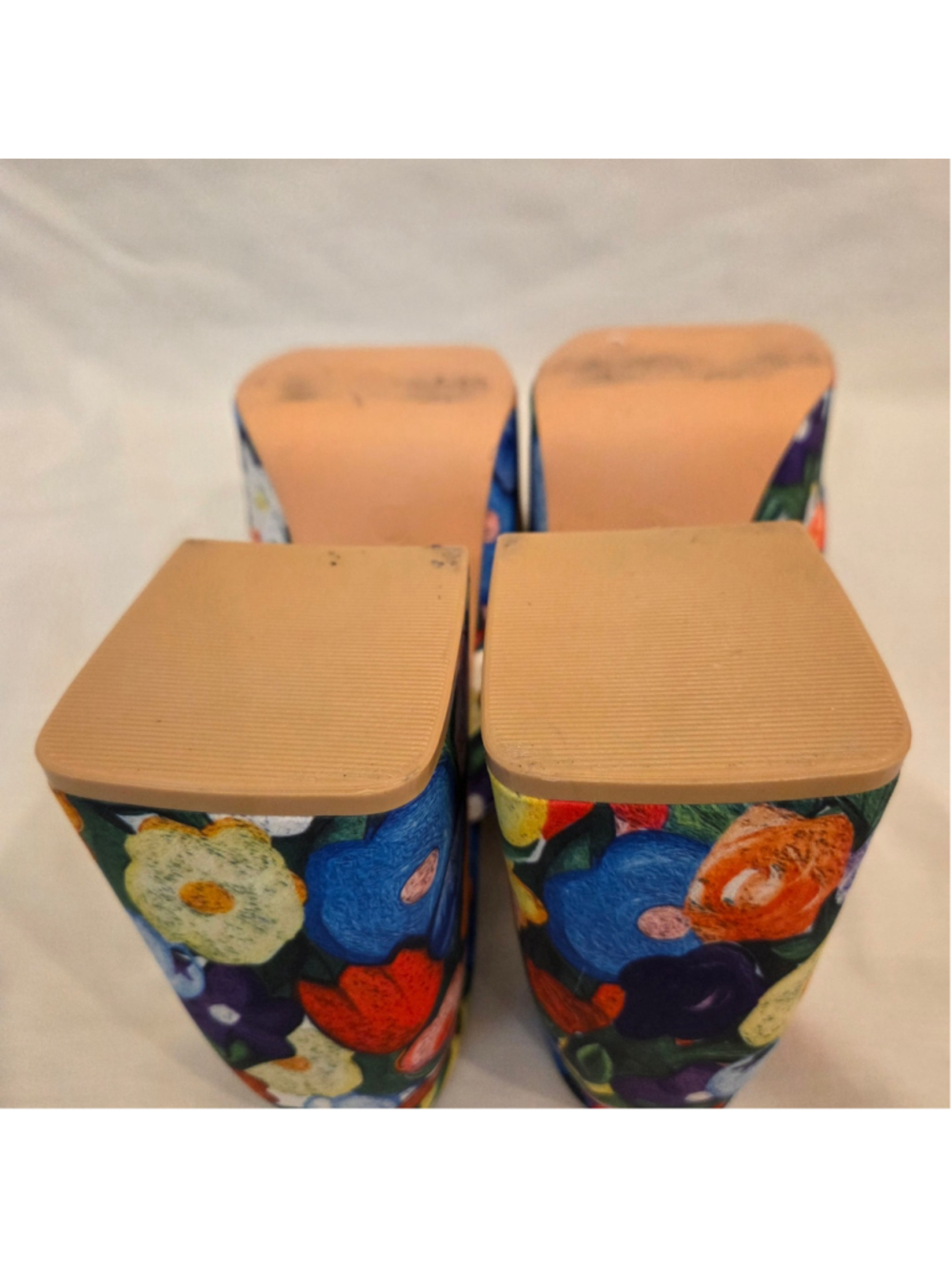 Women's Chunky Platform Bohemian 5 Inch Heel Square Open Toe size 41/10.5 - Picture 7 of 7
